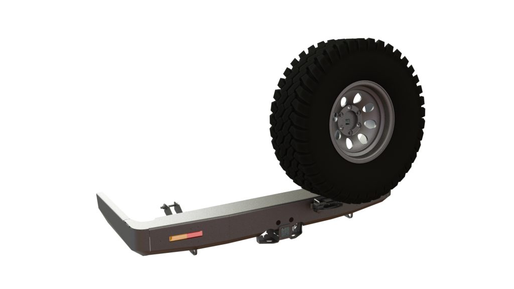 Бампер задний Toyota Land Cruiser Prado 78 калитка справа, фонари