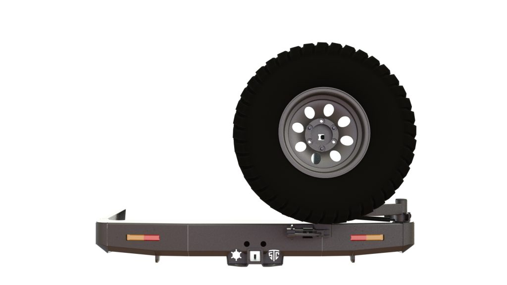 Бампер задний Toyota Land Cruiser Prado 78 калитка справа, фонари