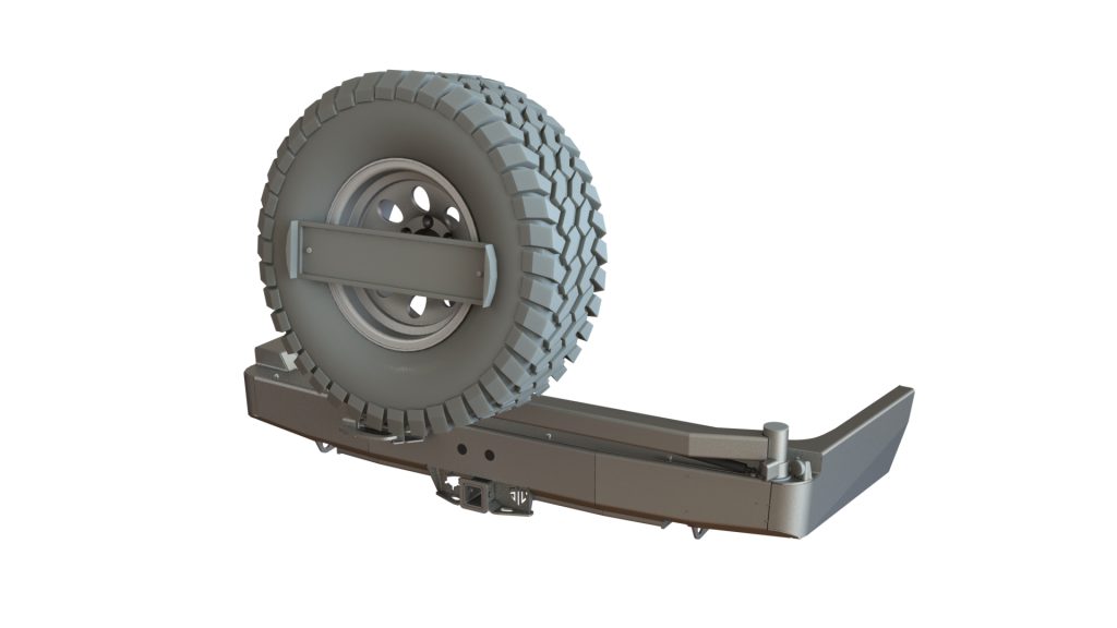 Бампер задний Toyota Land Cruiser 80 калитка центр