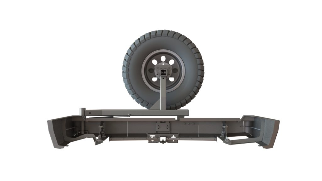 Бампер задний Toyota Land Cruiser 80 калитка центр