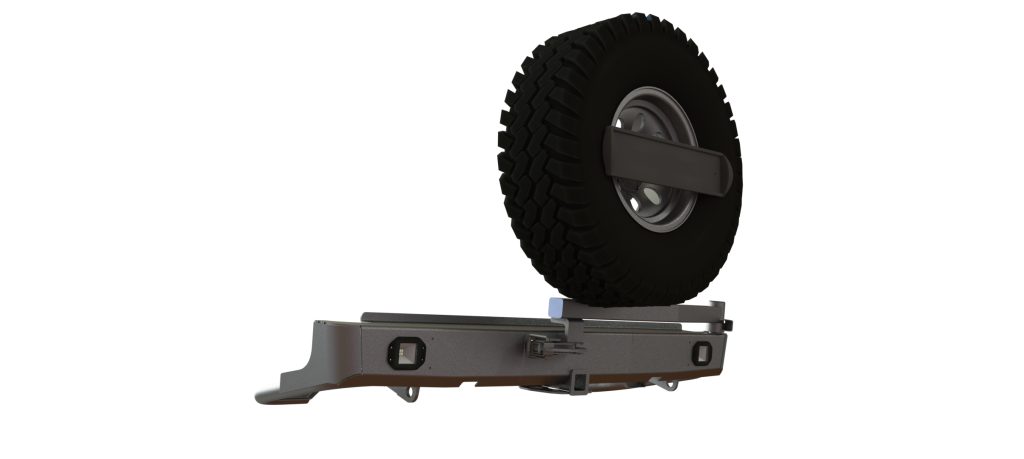 Бампер задний Nissan Navara калитка центр, под ПТФ Бампер задний Nissan Navara калитка центр, под ПТФ