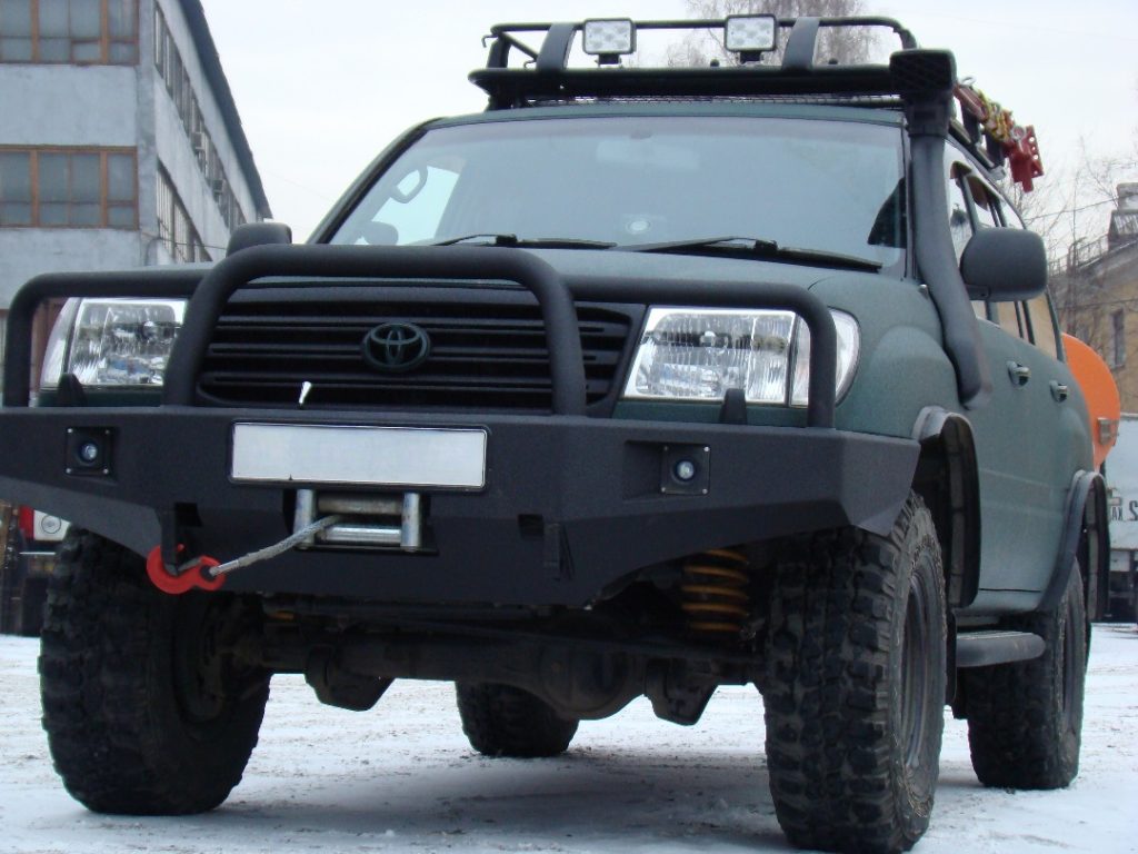 Бампер передний Toyota Land Cruiser 105 с защитой фар и ПТФ КОМПЛЕКТ 1 Бампер передний Toyota Land Cruiser 105 с защитой фар и ПТФ КОМПЛЕКТ 1