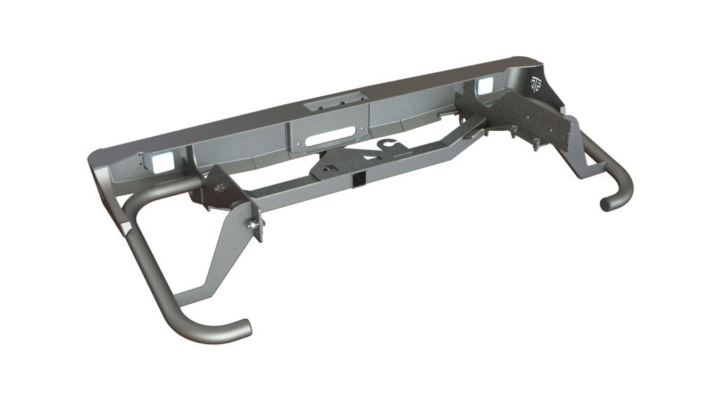 Бампер задний Mitsubishi L200 2015-2018 лебедка, фонари заднего хода/ПТФ Бампер задний Mitsubishi L200 2015-2018 лебедка, фонари заднего хода/ПТФ