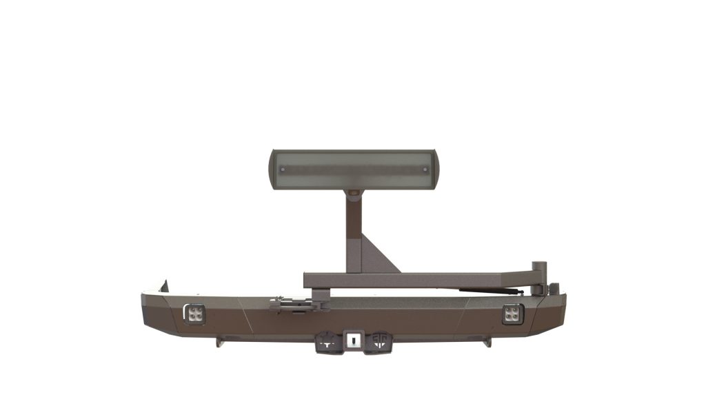 Бампер задний Mitsubishi Pajero Sport 2016+ калитка центр, фонари заднего хода/ПТФ Бампер задний Mitsubishi Pajero Sport 2016+ калитка центр, фонари заднего хода/ПТФ