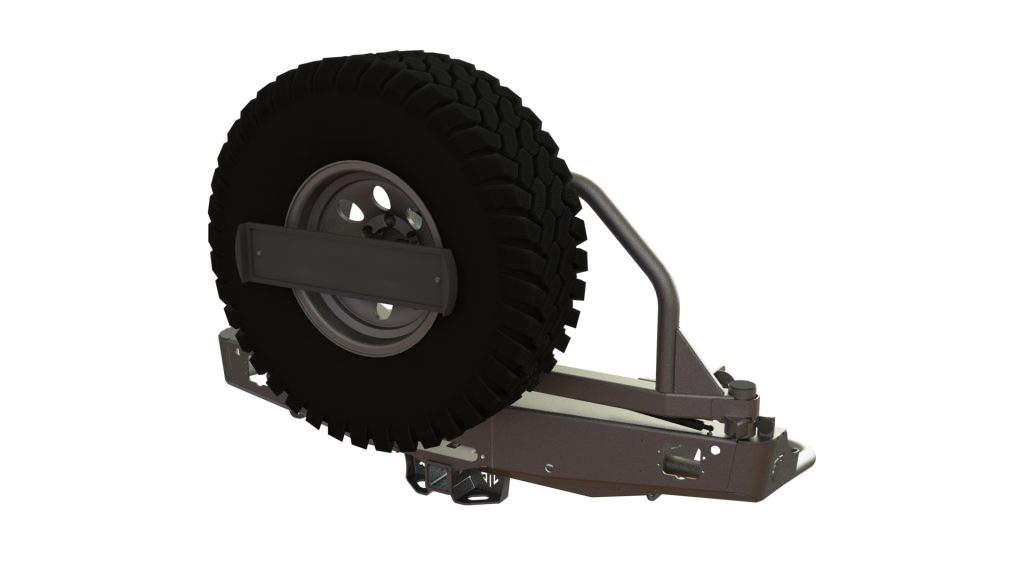 Бампер задний Mitsubishi L200 2006-2013 лебедка, калитка центр (УСИЛЕННАЯ), под ПТФ