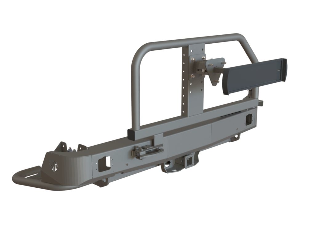 Бампер задний Changan Hunter Plus 2022+ калитка центр (УСИЛЕННАЯ),под ПТФ