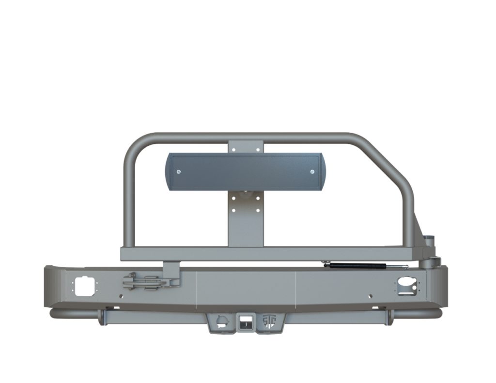 Бампер задний Changan Hunter Plus 2022+ калитка центр (УСИЛЕННАЯ),под ПТФ
